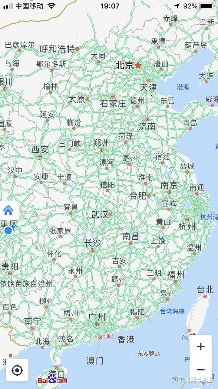 浙江和广东谁离重庆近?