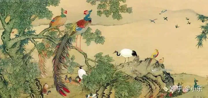 有人在卫生纸上画了一幅百鸟朝凤图