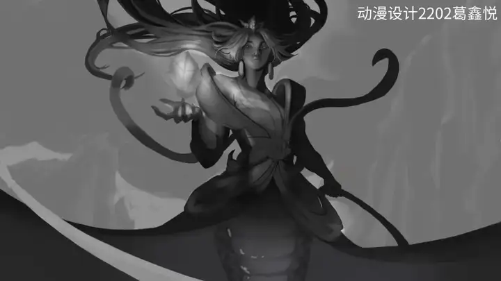 光影交织 笔绘万象|富阳校区动漫设计专业单色原画训练优秀作业展示(图11)