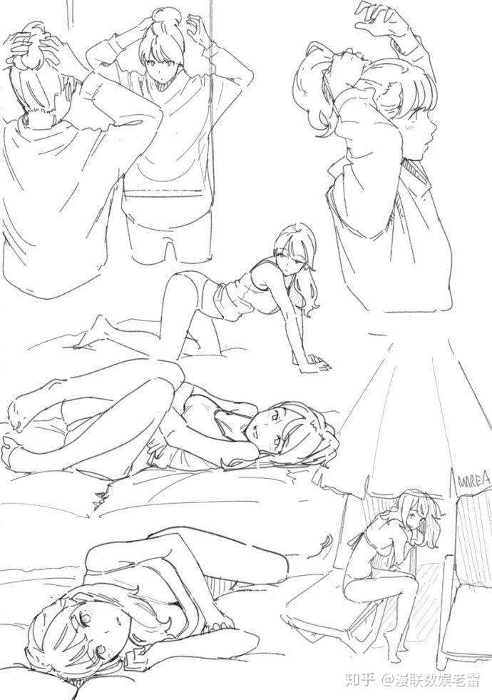 参考 小白怎样画漫画女子力up100 动作参考 专业漫画培训 知乎