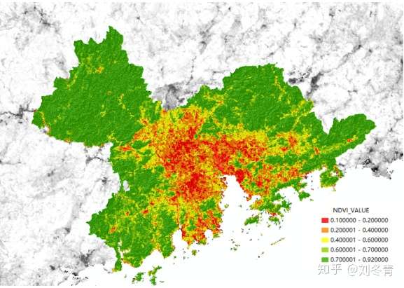 空間數據怎麼用gis空間格局分析大灣區ndvi空間格局分佈