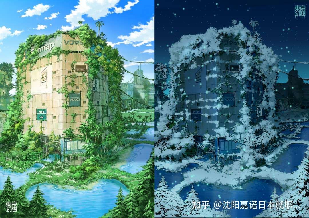 美炸了 日本画师幻想东京末日后景象 荒无人烟却寂静神秘 知乎