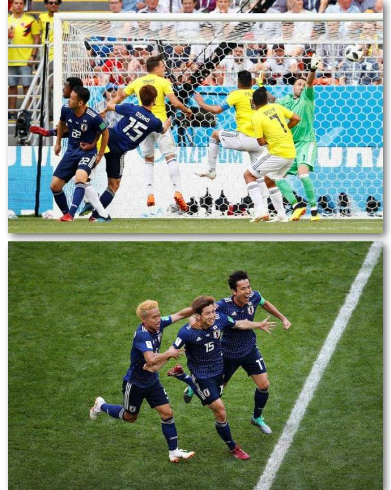 日本队踢赢哥伦比亚 球迷们高举 大迫半端ないって 是哪个梗 知乎