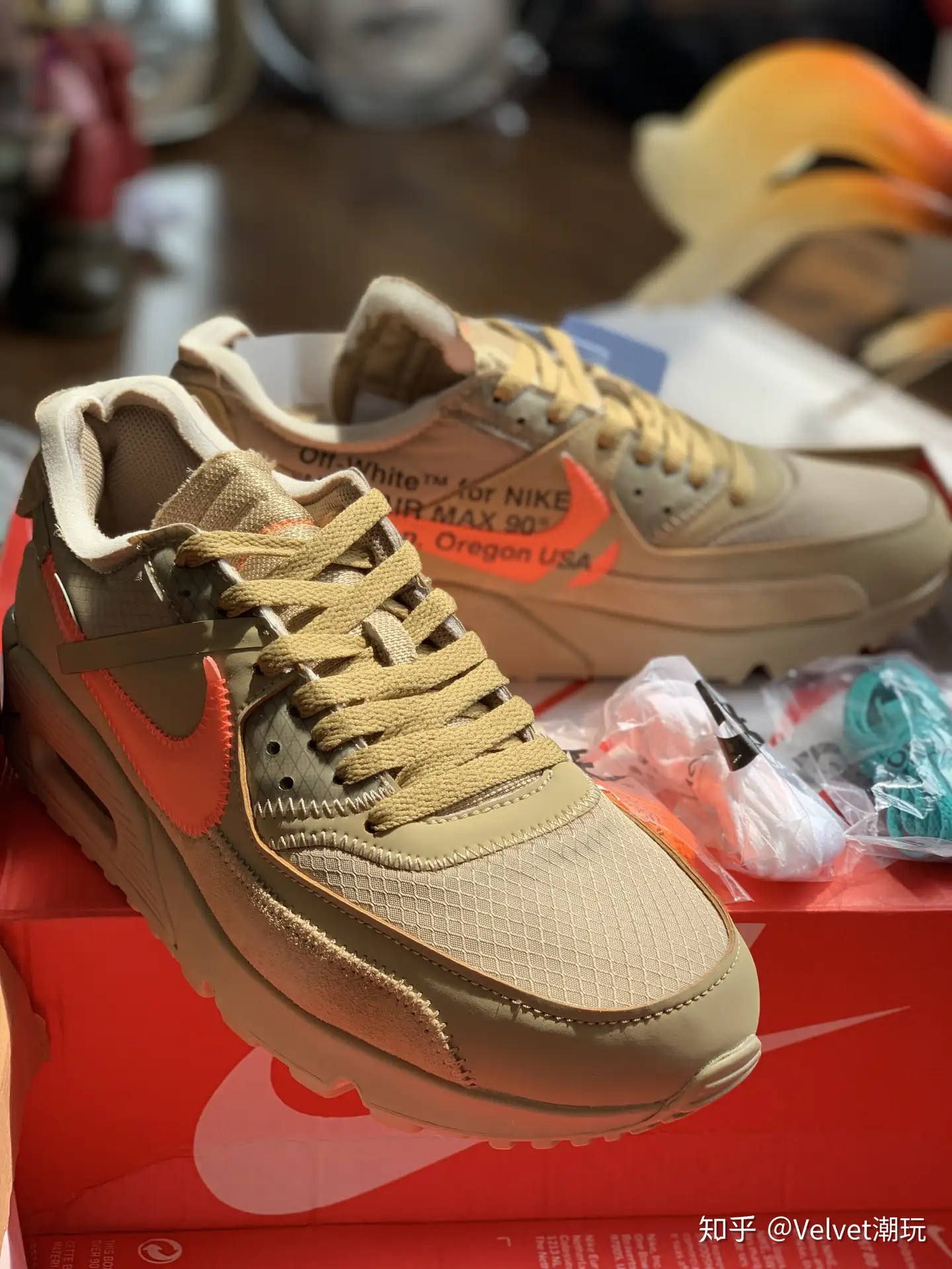 OFF-WHITE x Nike Air Max 90 “Desert Ore” 测评- 知乎