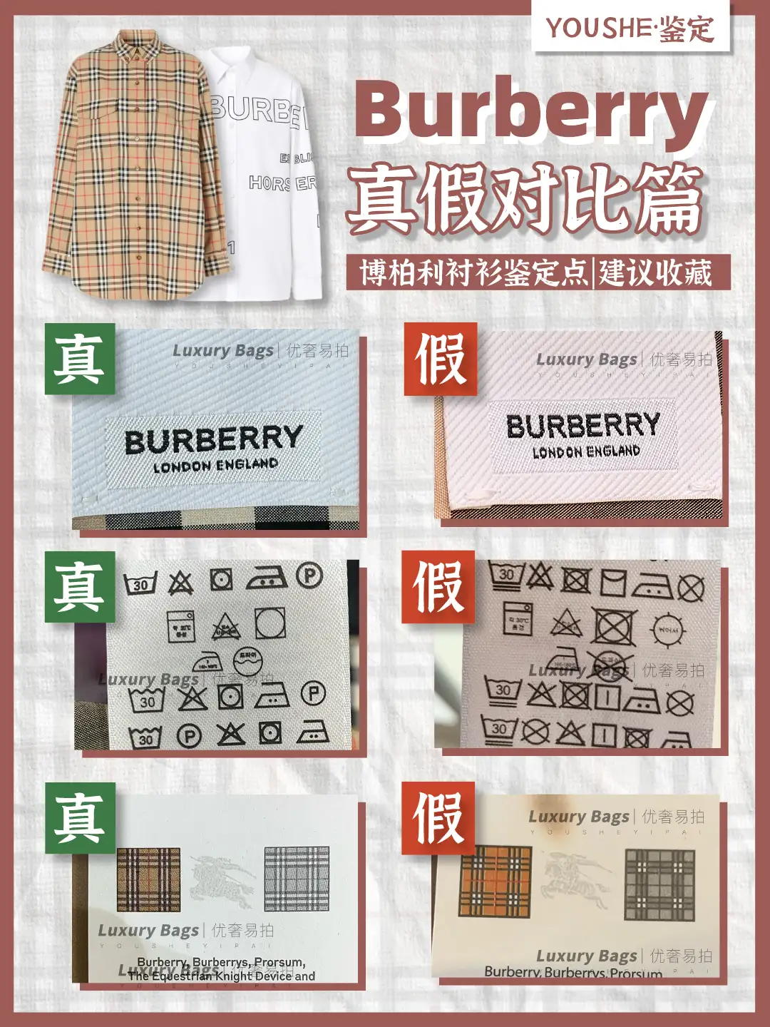 奢侈品鉴定｜Burberry巴宝莉衬衫真假对比｜二手奢侈品- 知乎