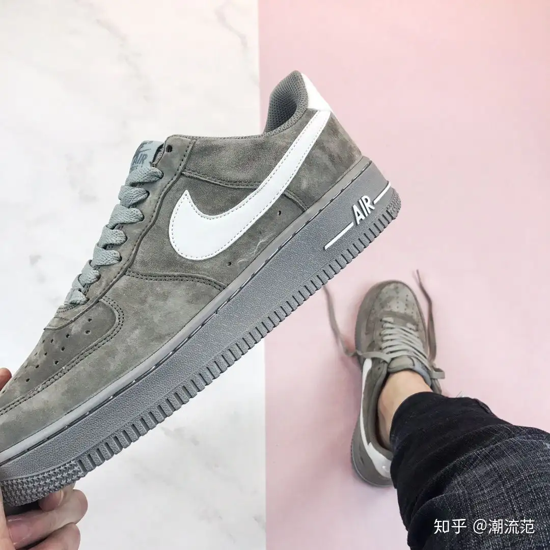 新品出货P180 海外专柜新品公司级Nike Air Force 1 Low LV8 灰色麂皮低