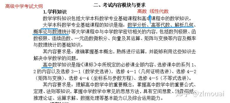 教资科目三 初中数学 高中数学 学科知识与教学能力 学科知识部分 知乎