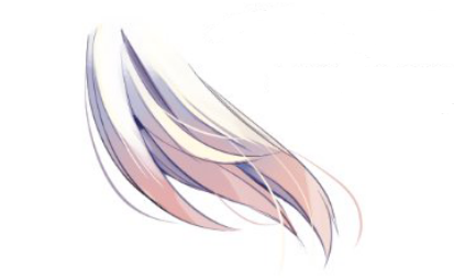 ⑤让光影的分界线清晰一点补充一些头发后就画好了④用偏黄的白色系画