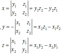 (十一)用行列式速算空间法向量