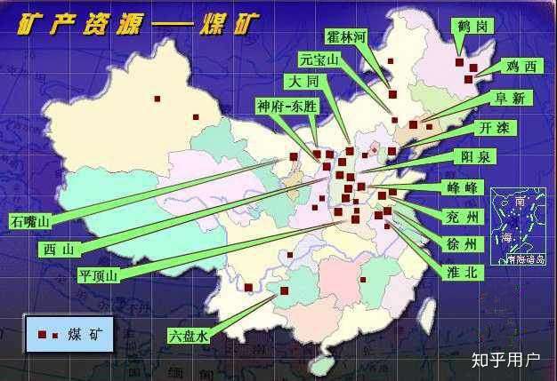 全国主要煤矿大致分布如下图 而晋语区域呢