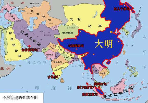 楚虽三户亡秦必楚 的想法: 明最大版图:明对北方领土控制:明初在与