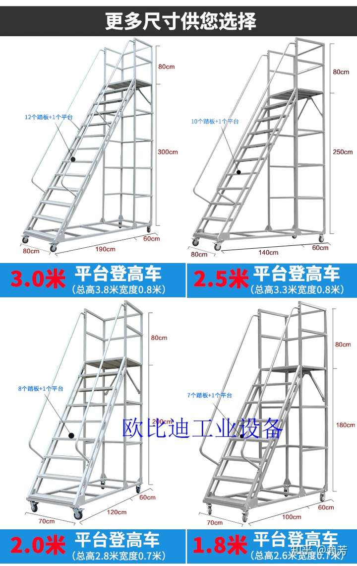 取货梯,登高车,人字梯,移动登高梯) 2,一般是根据需要的尺寸来定做(如