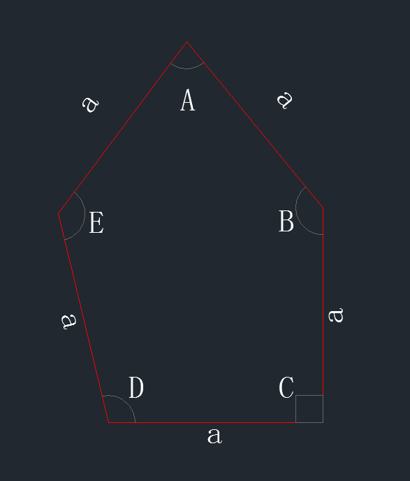 求一个等边五边形的画法 如何计算出这个等边五边形的准确角度 是否能用普通的尺规将其画出来 知乎