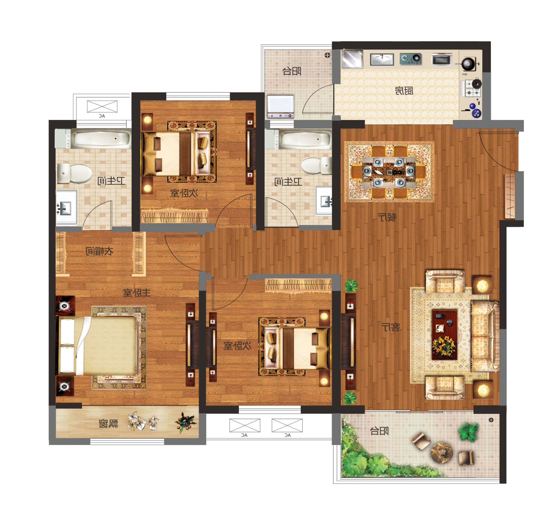 刚买的房子大家觉得户型怎么样西边套122平24层共34层