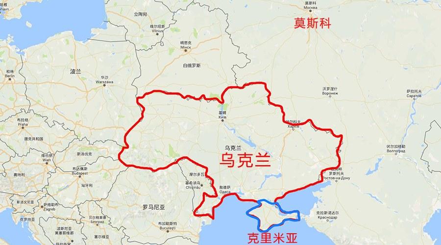 乌克兰与邻国地图图片