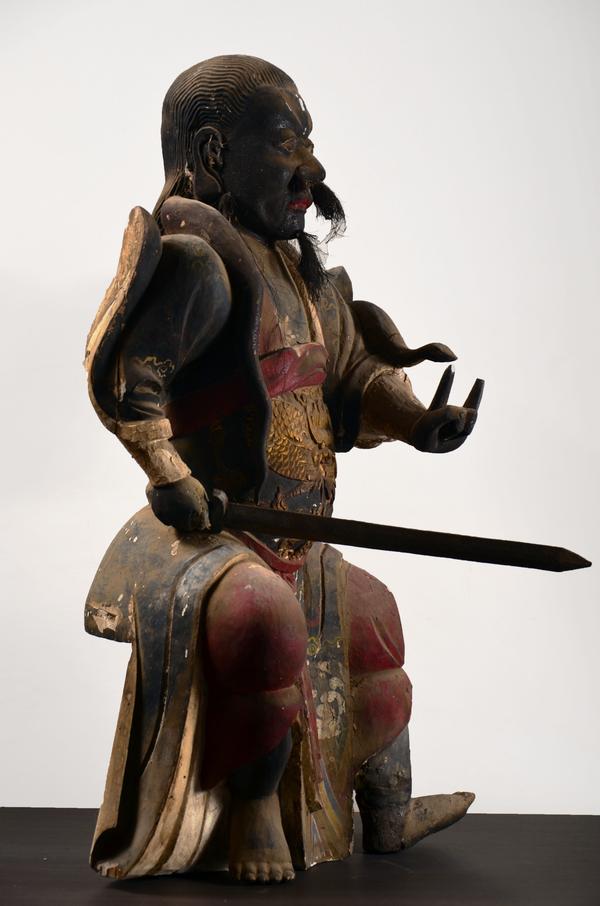 明代 铜质道教法印 印文:雷霆都司(左)北极驱邪(右) 中有一道教雷神