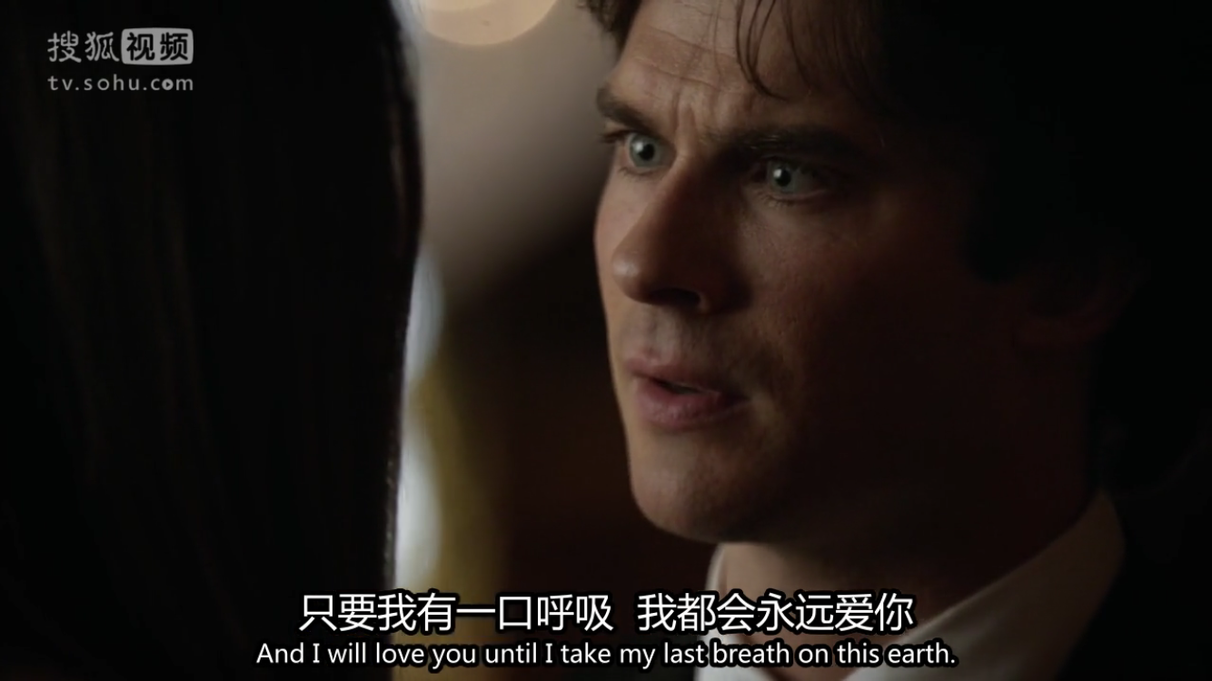 这是第七季最后一集,达蒙决定服药与艾琳娜一起变成人类时说的话.