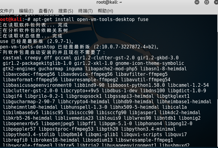kali2.0 VM tools 安装了还是不能用?用的中科大