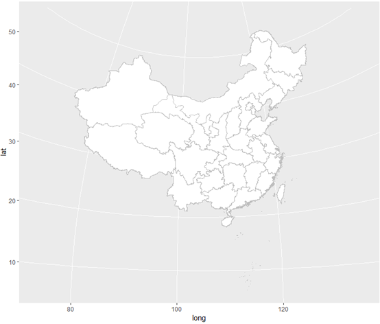 怎么用R语言绘制英文中国地图,标注英文省名,