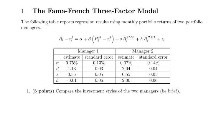 不同portfolio manager,fema三因子模型中的系