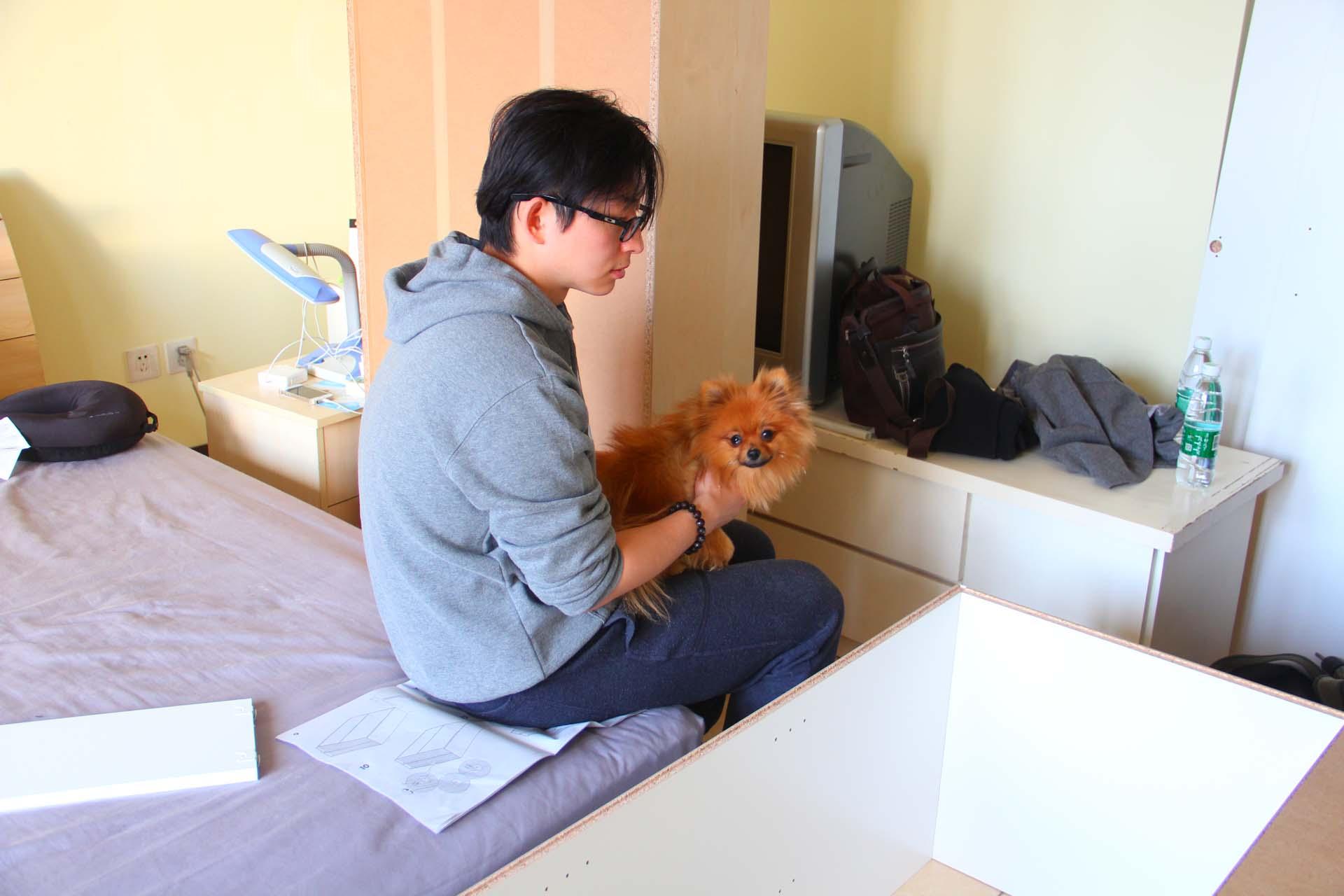 一站到底的清华男神刘也行把租的房子改造了