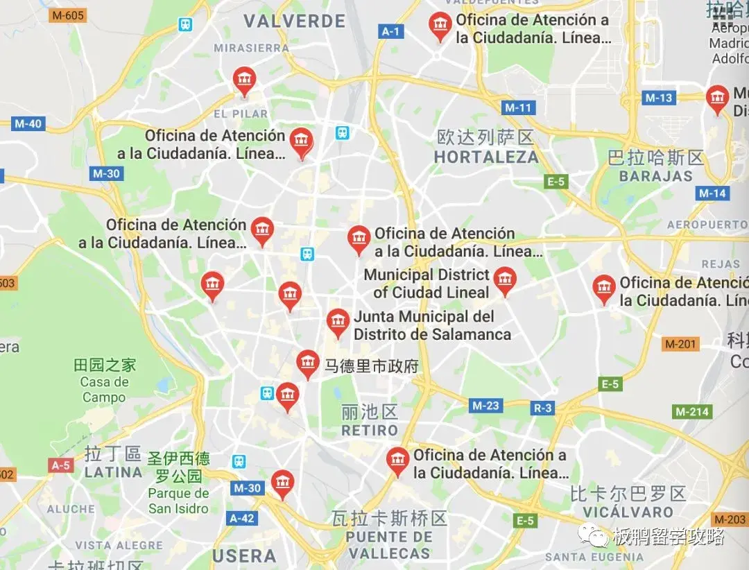马德里行政区划图片