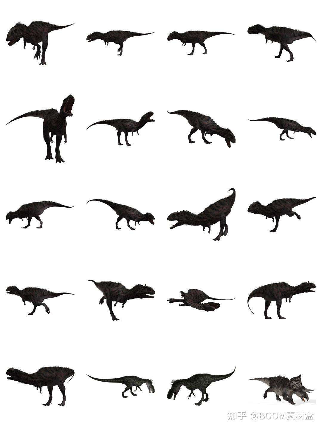 素材分享丨远古恐龙霸王龙png透明背景免抠图素材图片高清大图ps后期