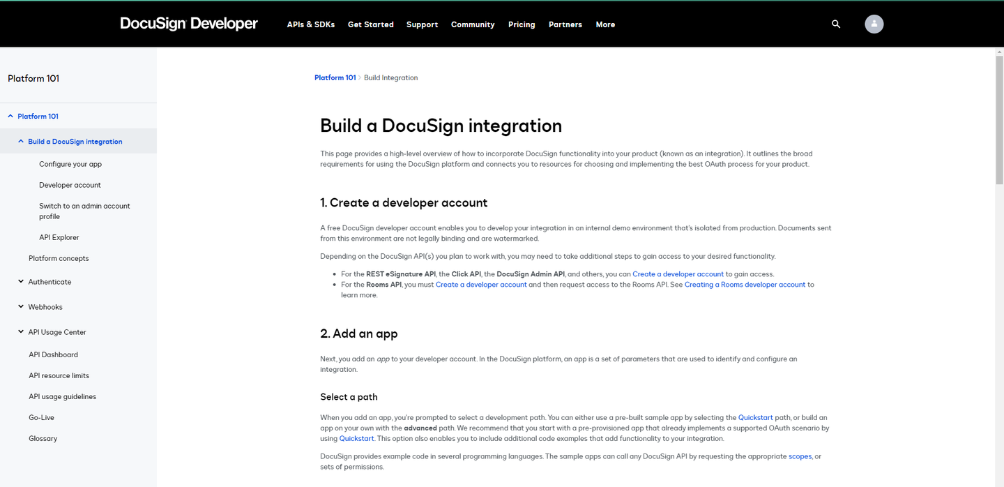 DocuSign Technical Consultant集成开发咨询: ，自研系统与DocuSign集成，API介绍与术语/API ...