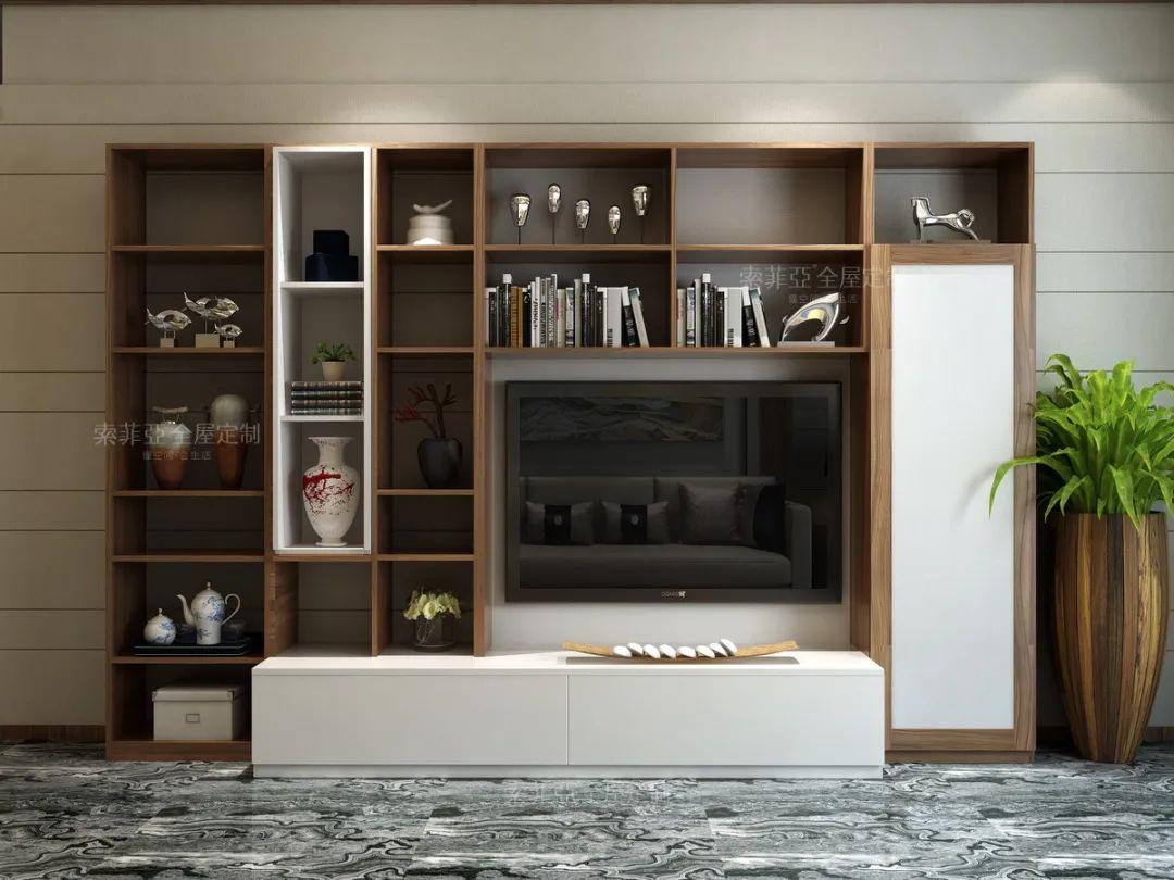 客厅电视柜这样做这个收纳就很棒