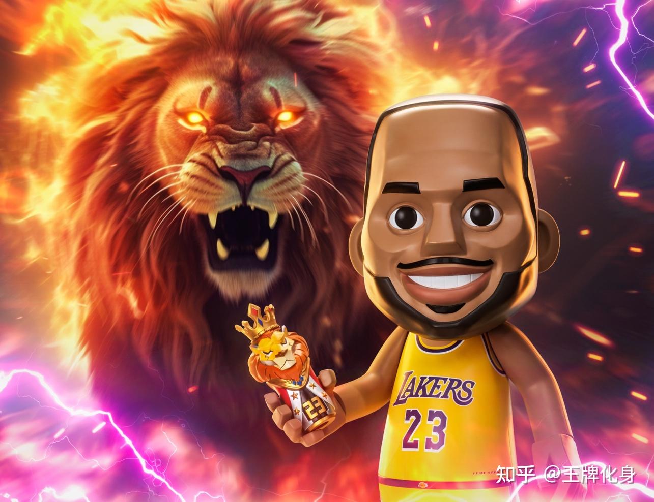 stuff",采用头戴皇冠身披披风的狮子的形象设计,表达了球迷对詹姆斯的