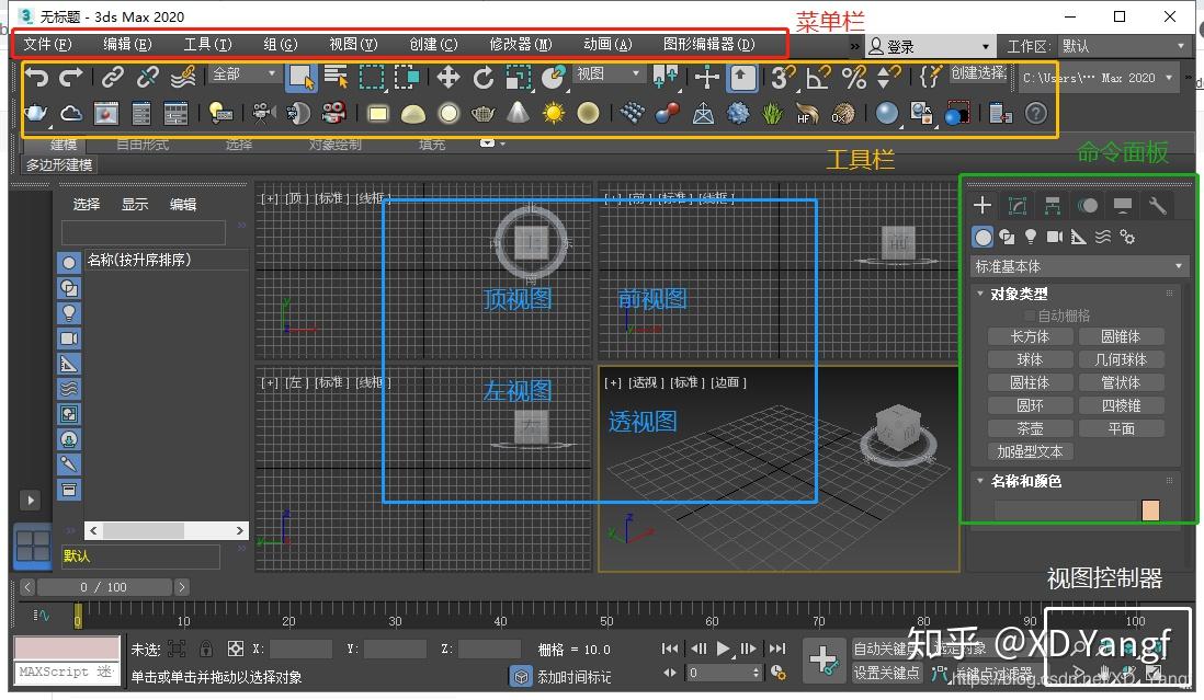 無機納米材料科研製圖3dsmax01023dmax界面及常用功能說明