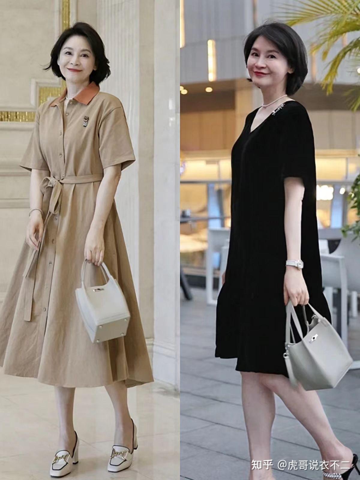 60岁妈妈建议别穿牛仔裤和大妈裙今年流行这么穿优雅又特显瘦