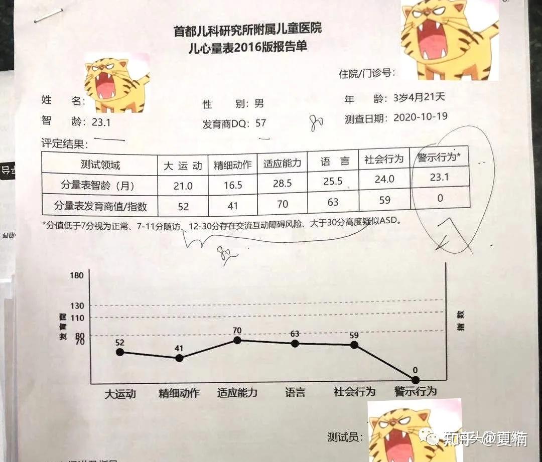 红黄蓝发育商测试表图图片