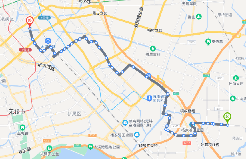 2021年最新江苏无锡火车南站途经公交车线路乘坐点及其运行时间查询表