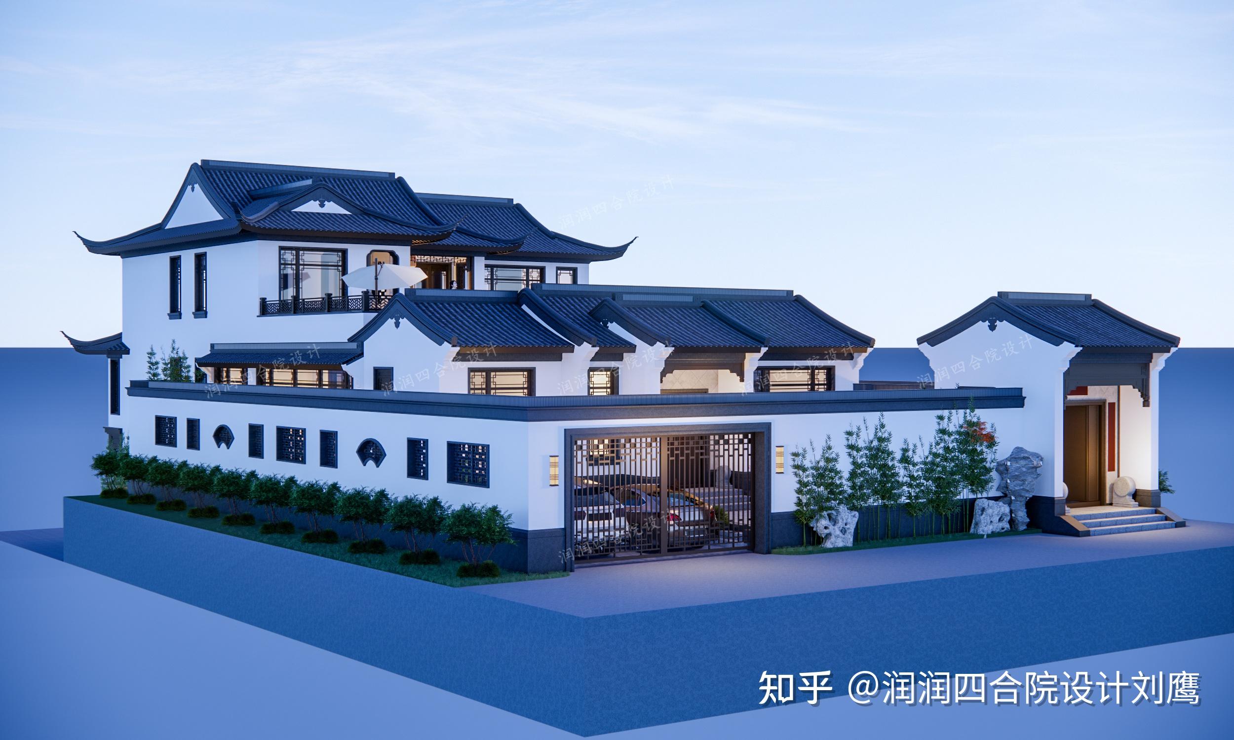 润润四合院设计刘鹰:两进苏式合院别墅18×32,庭院深深,意境悠然 - 知乎