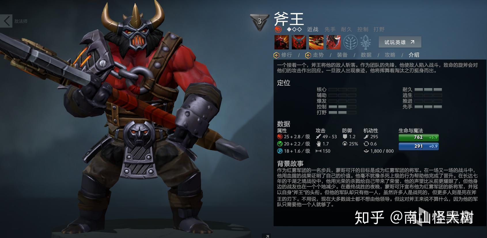 斧王(蒙哥可汗):斧王作为dota2原有英雄,在dota2中的背景故事中记载了