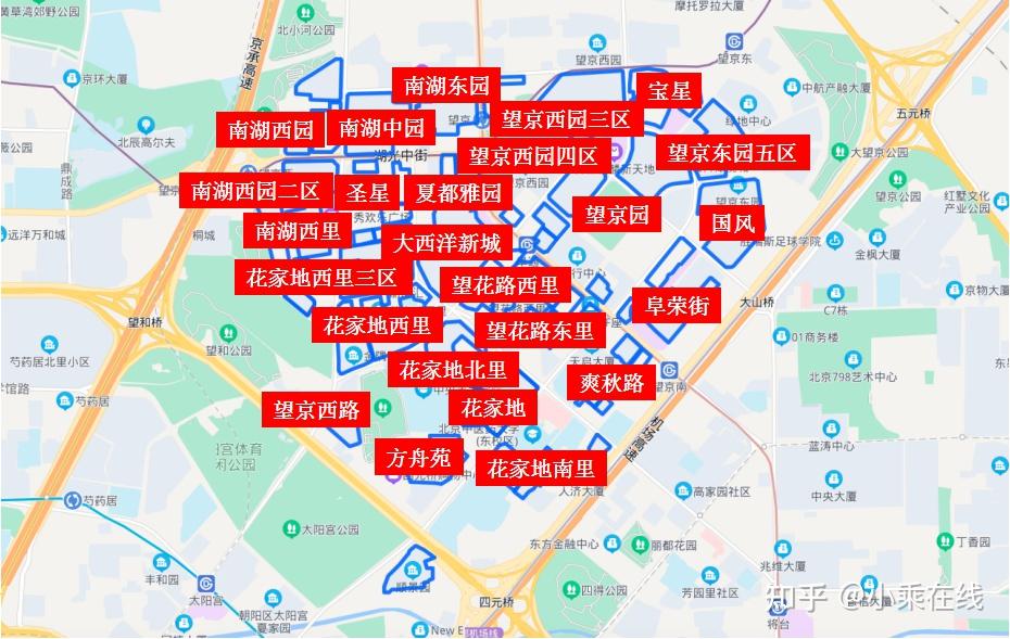 查询小区所属社区(望京街道)