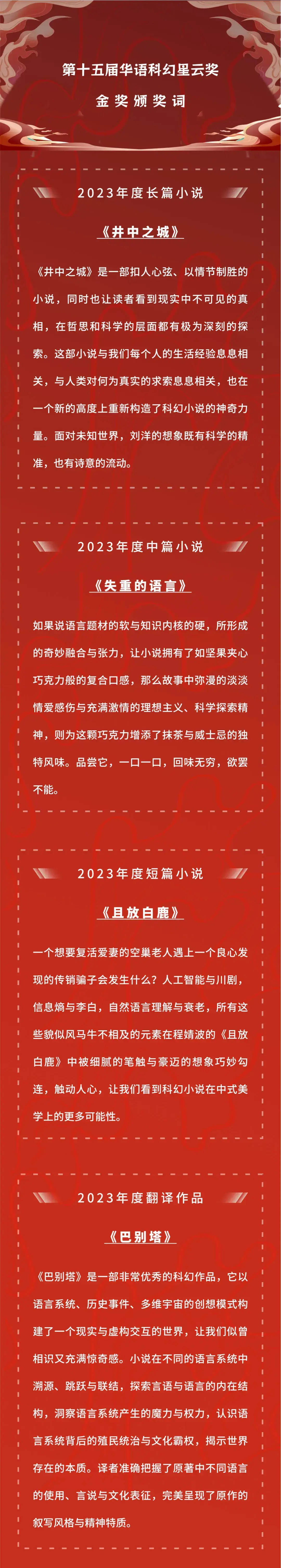 2024科幻星云庆典在成都隆重举行·第15届华语科幻星云奖同时揭晓