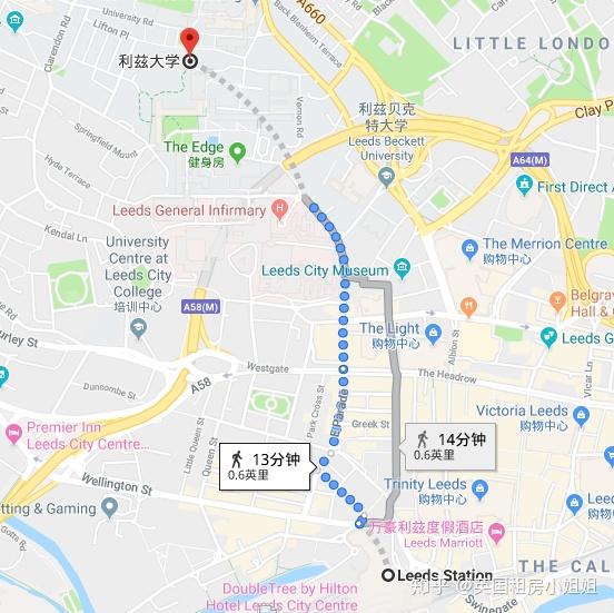利兹火车站到利兹大学有多远