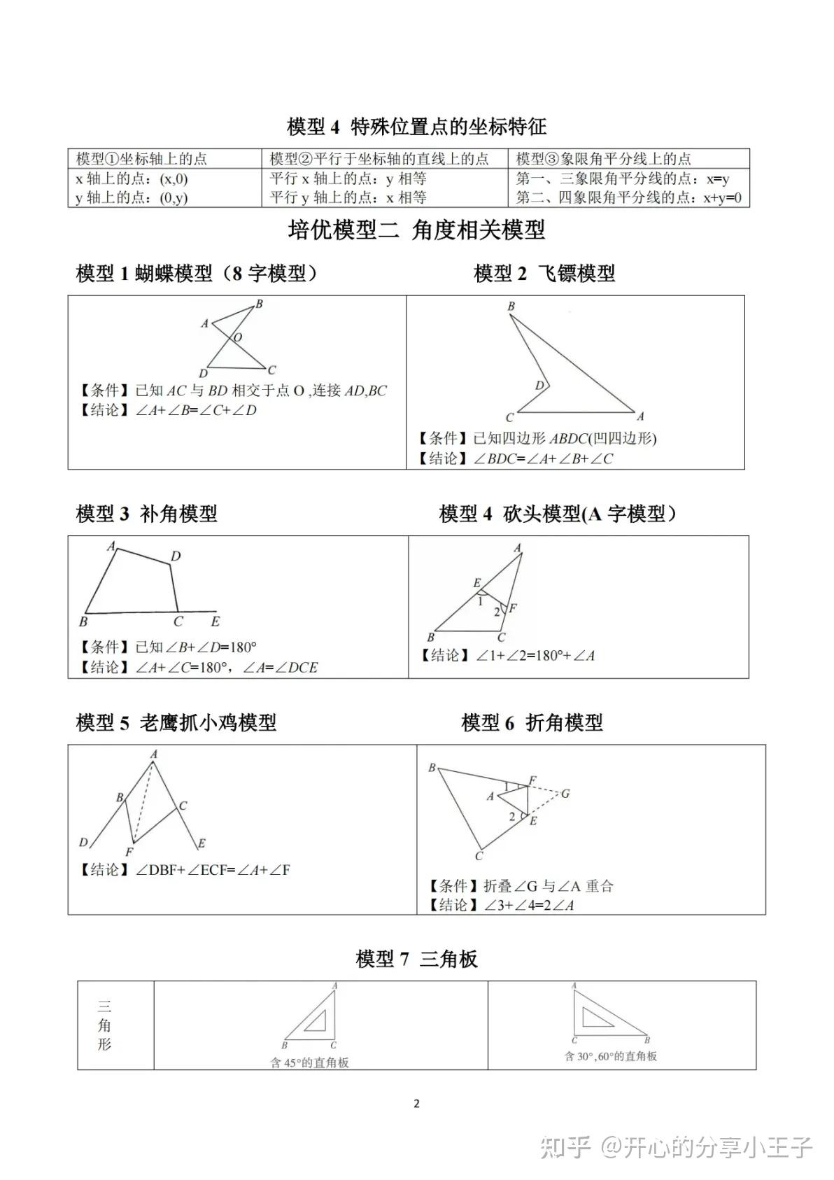 初中数学几何模型大全 - 知乎