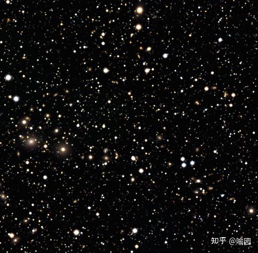 其之于英仙座星系团相对于m87之于室女座星系团.左侧