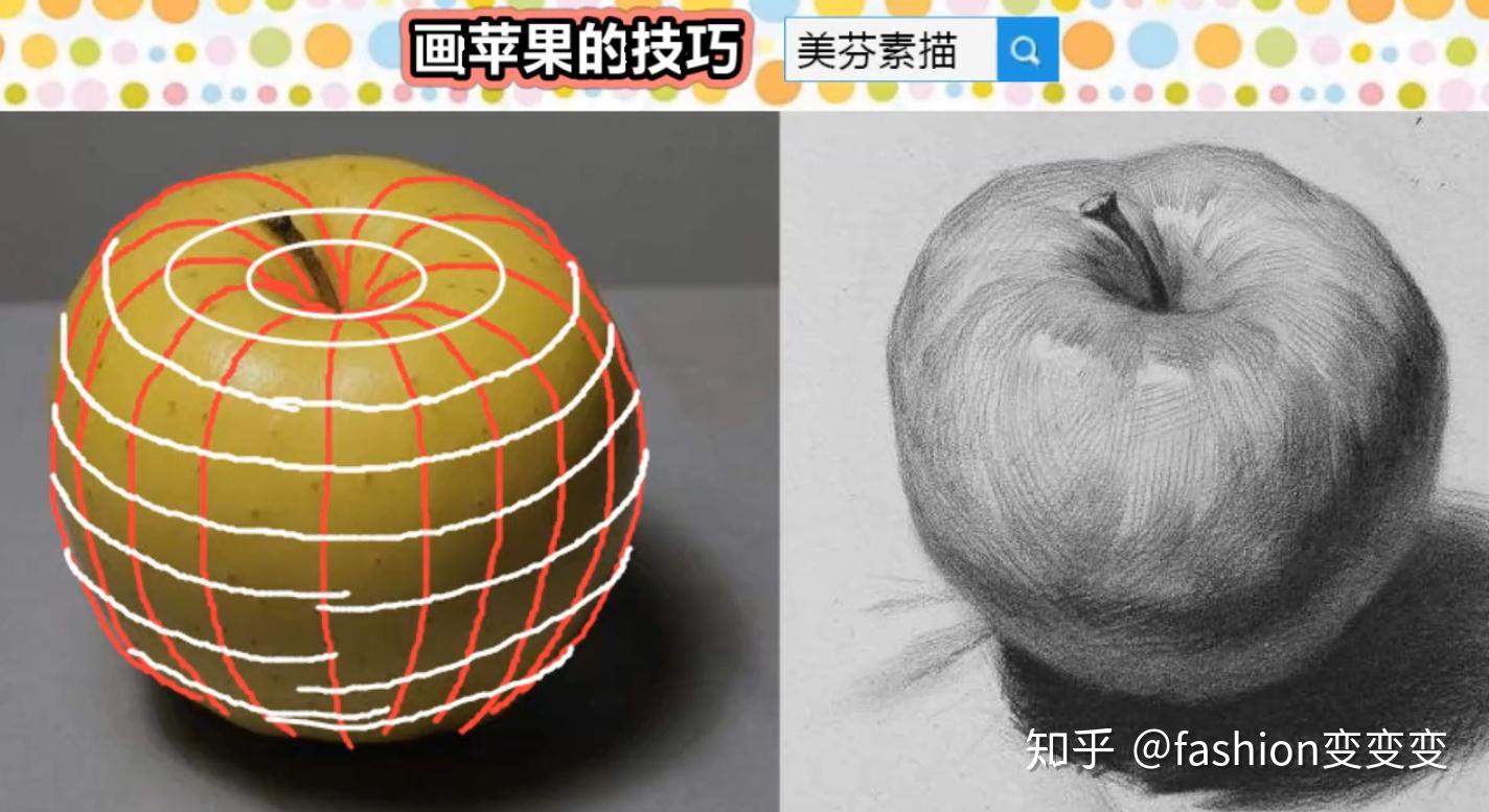 想要画出立体感就要理解素描结构和明暗的母子关系素描苹果的画法技巧