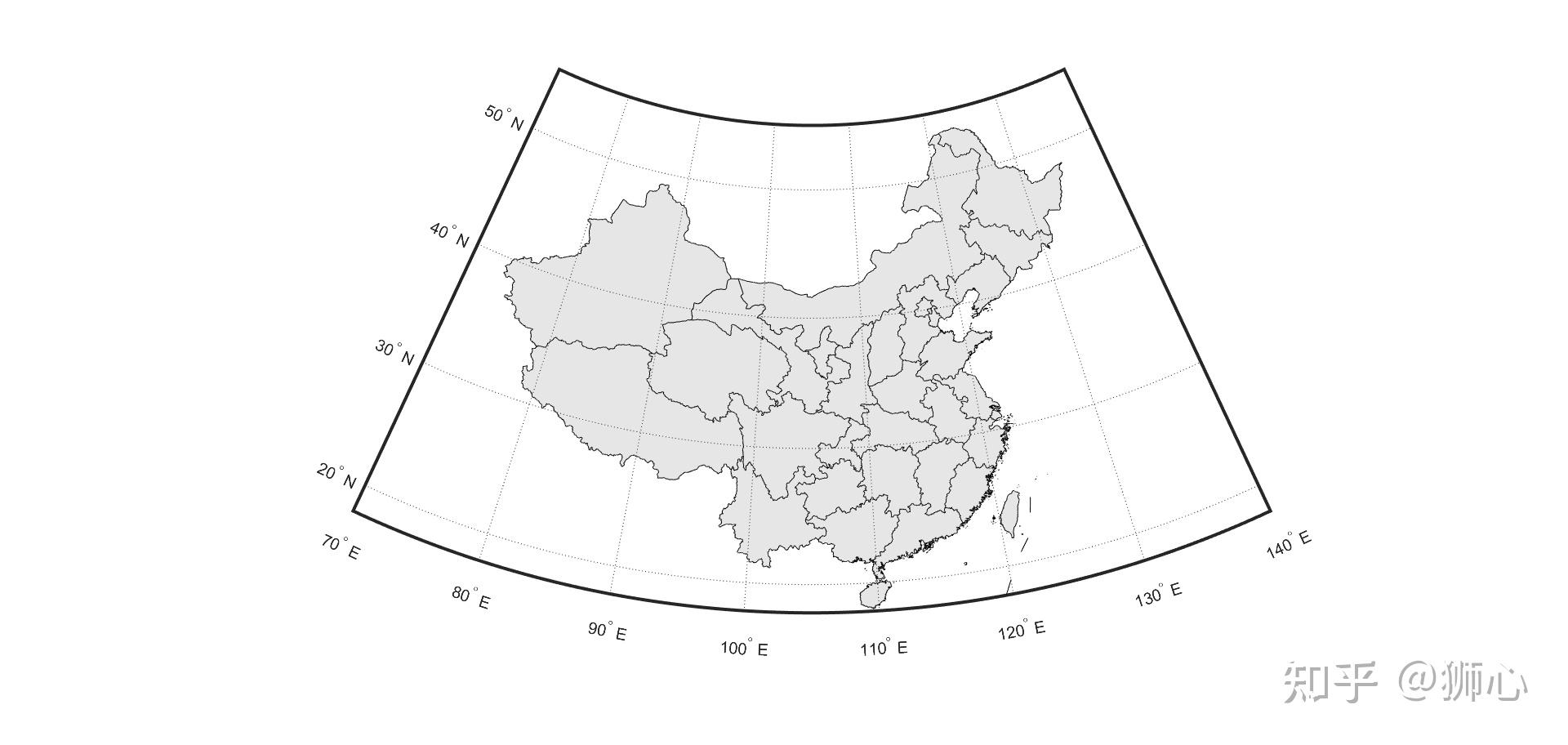 matlab绘制lambert投影下的中国地图,包含南海诸岛小图