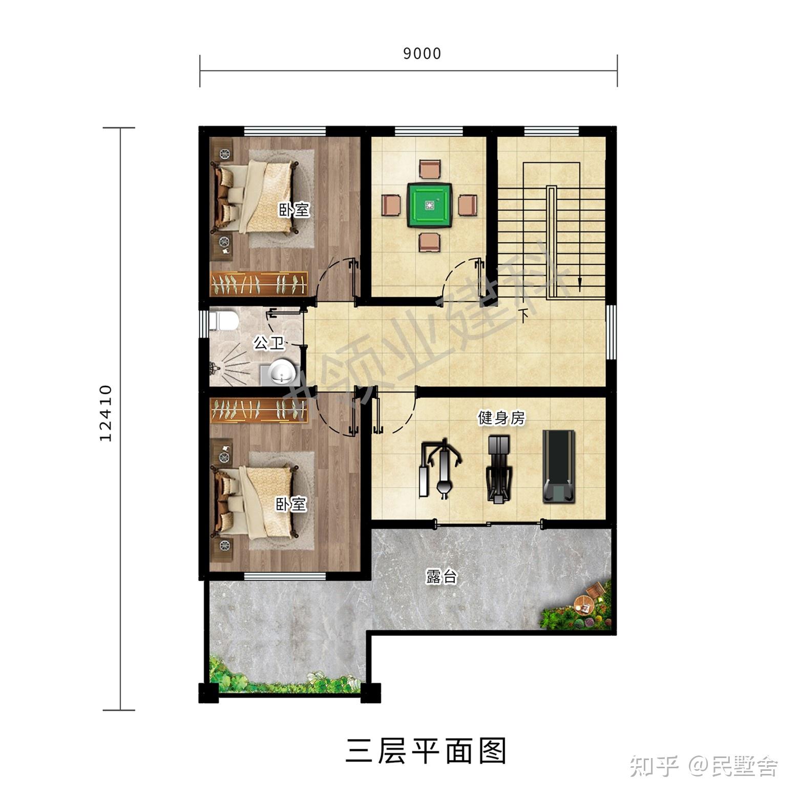 9米宽的三层别墅,经设计师修改后成农村热门户型,25万就能建 