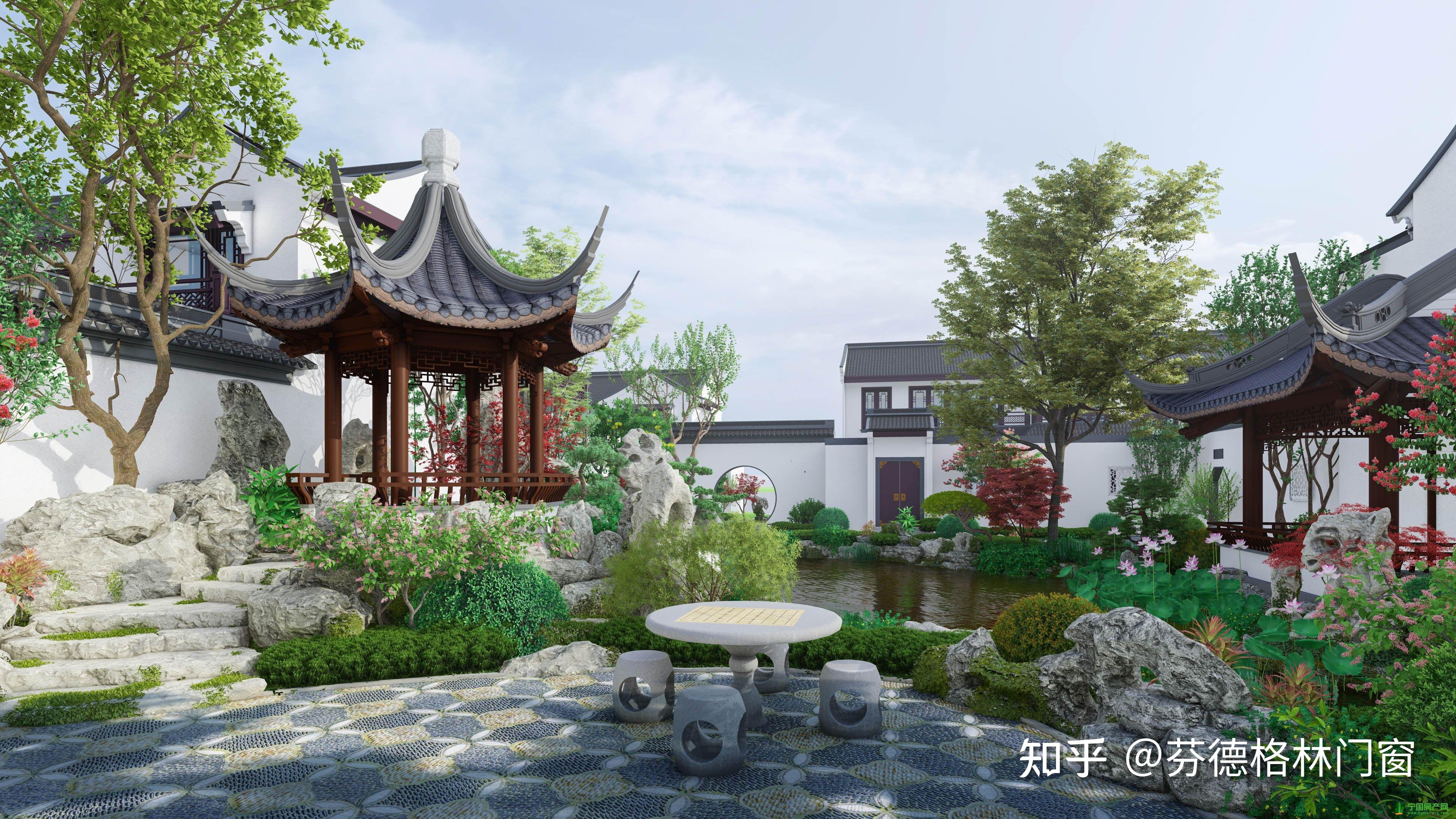 案例鉴赏｜窗景里的桃花源！江南院落里，中式门窗演绎风景无限！~ - 知乎