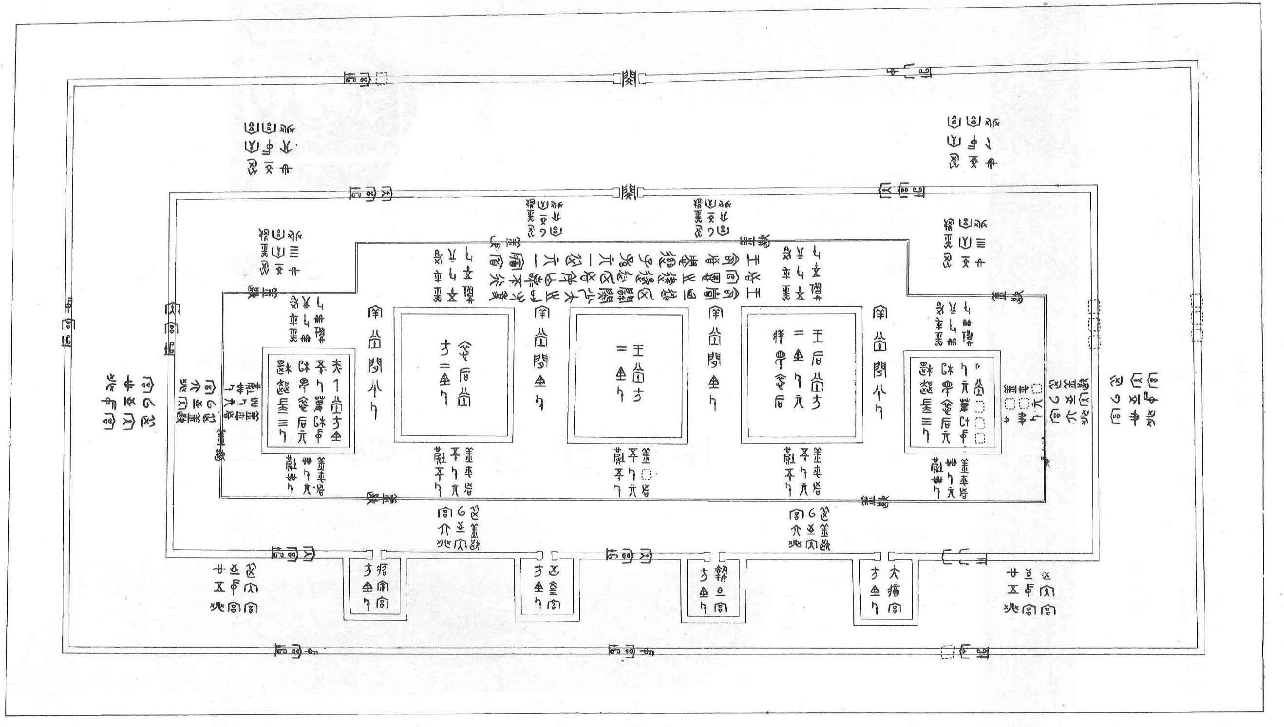 5,中山王错金银铜版兆域图