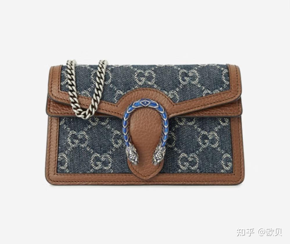 古驰 gucci 女包 酒神包深蓝色斜挎单肩斜挎包