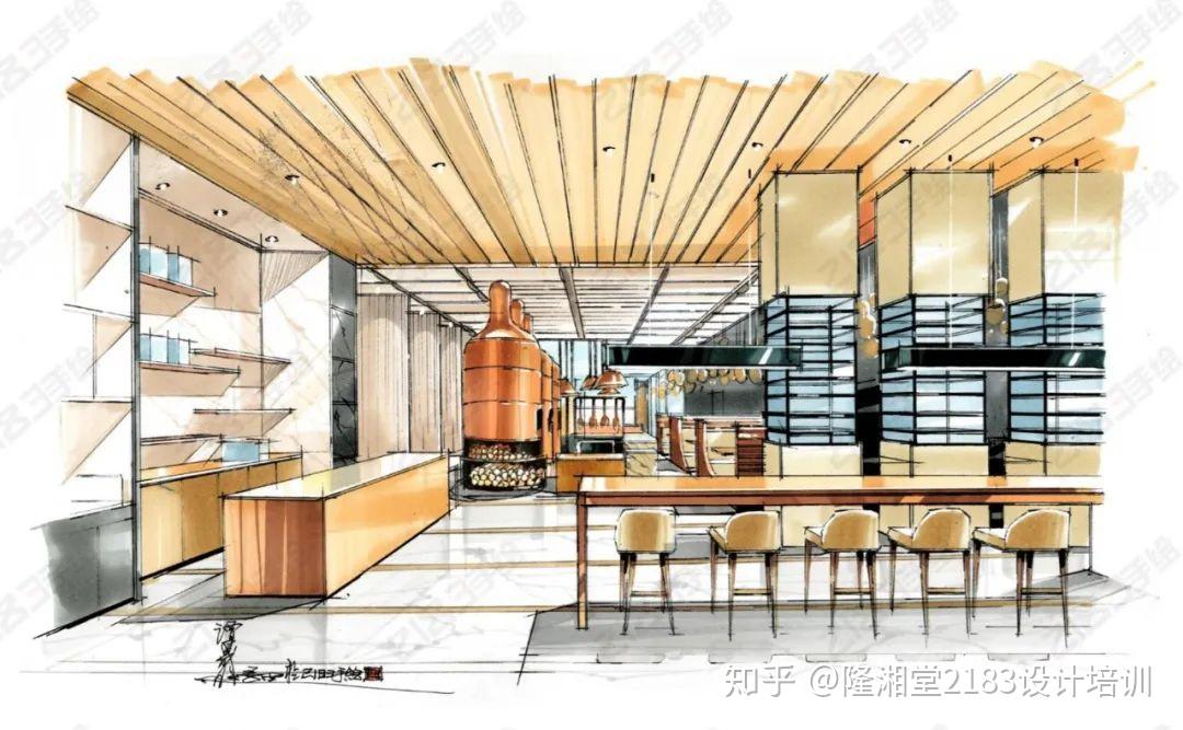 空间效果图快题设计排版:①大标题一定要醒目,要能传达空间类型