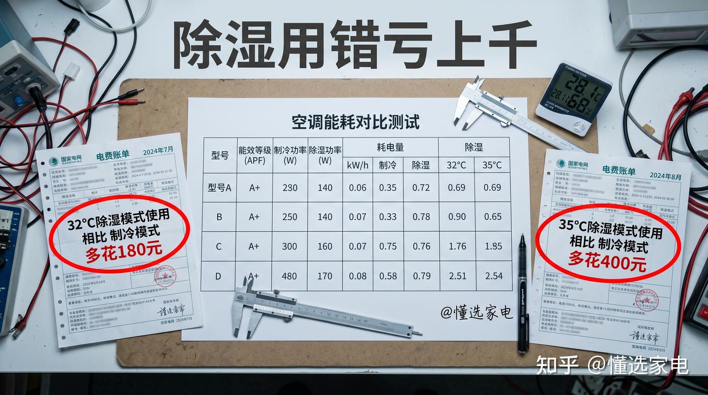 2026 空调除湿比制冷省电吗?实测后发现很多人都搞错了