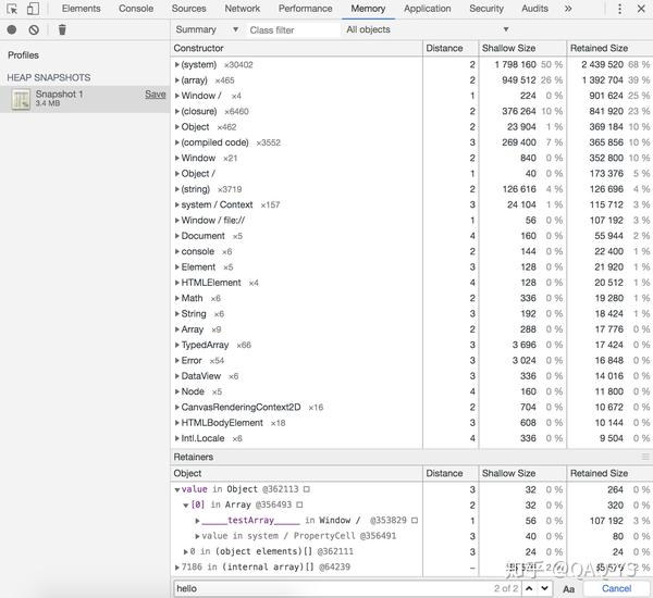 使用chrome Devtools Memory 面板 知乎